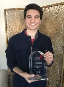 Cameron Hines wins the Zach Kraus Spirit of Service Award