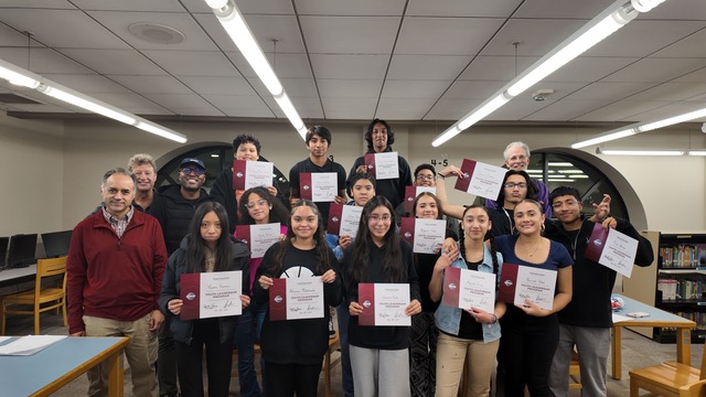 Students at JOSHWAY's Youth Toastmasters program