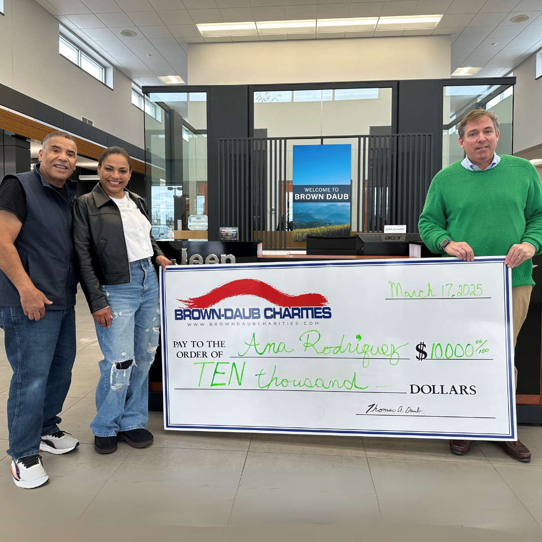 Ana Rodriguez, Brown-Daub Dealerships Incentive Winner 2024 campaign with Tom Daub