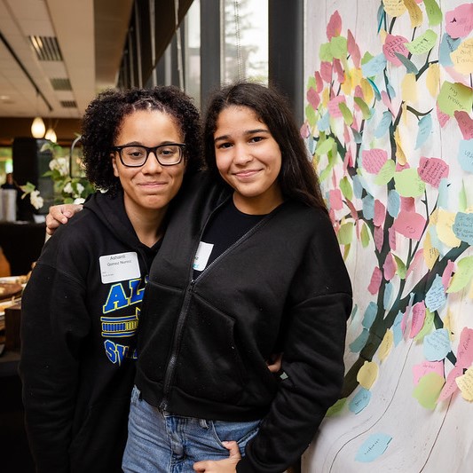 2 teen attendees at the Resilient Lehigh Valley Conference at Cedar Crest College