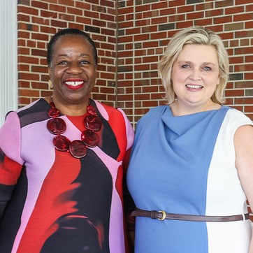 United Way Worldwide President and CEO Angela Williams with United Way of the Greater Lehigh Valley Chief Executive Officer Marci Lesko