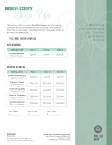 Tocqueville Society Step-Up program